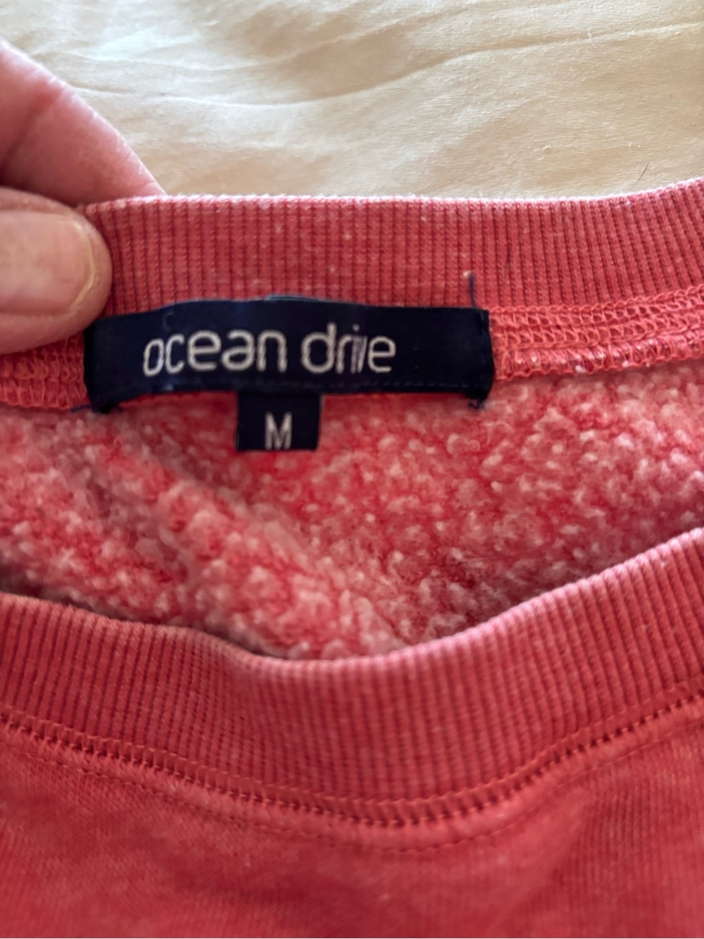 Ocean Drive Coral Pink Fleece Pullover
